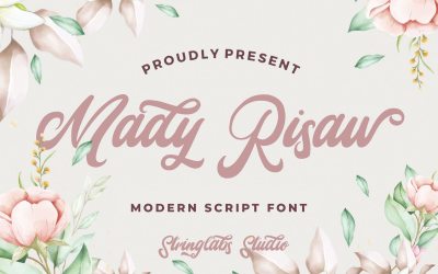 Mady Risaw - Modern kursiv typsnitt