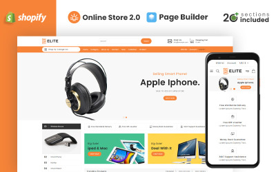 Tema Shopify del negozio di elettronica Elite