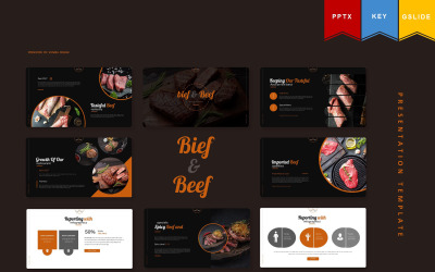 Bief och nötkött | PowerPoint mall