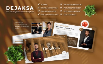 Dejaksa-Law Atternity Business PowerPoint sablon