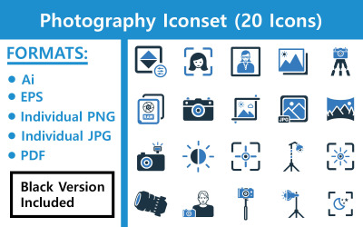 20 Photography | Multipurpose Modern Icon Set