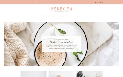 "Rebecca - Blog and Shop" thème WordPress adaptatif #111564