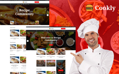 Responsive Cookly - Food and Recipe WordPress Theme #111680