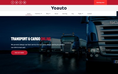 Reszponzív Yoauto -Truck Booking Html5 Weboldal sablon 111688