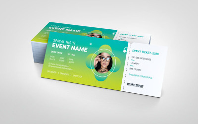 Szablon tożsamości korporacyjnej Event Ticket Vol_ 28 #111667