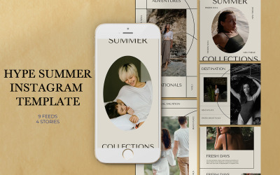 Hype Summer Instagram Templates for Social Media