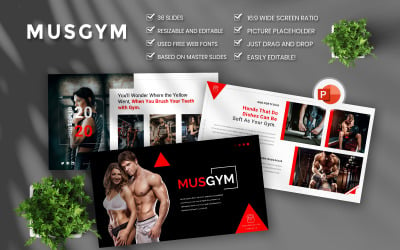 Musgym – Creative &amp;amp; Business PowerPoint template