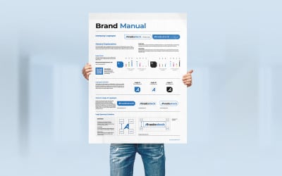 Affiche du manuel de la marque Din A3 - Modèle d&amp;#39;identité d&amp;#39;entreprise