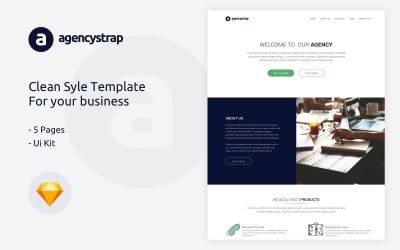 Agencystrap - Business Company Clean-Style Sketch Template