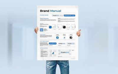 Din A3 Markenhandbuch Poster - Corporate Identity-Vorlage