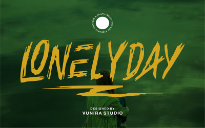 Lonelyday | Rough Brush Font
