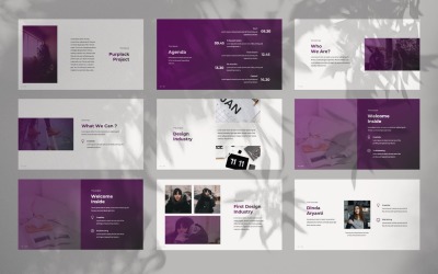 Modello PowerPoint Responsive #111968 "Creative Purple Business Presentation"