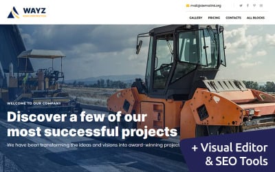 Wayz - Шаблон целевой страницы MotoCMS Road Constructions