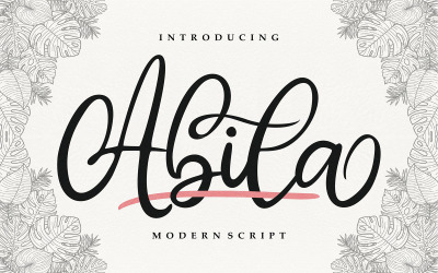 Abila | Carattere corsivo moderno