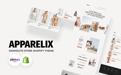 Apparelix fürdőruha online áruház Shopify téma