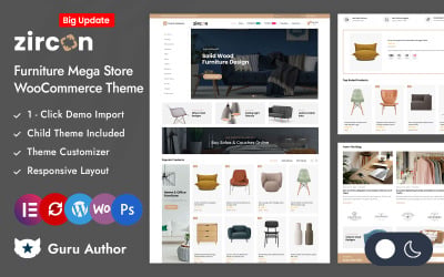 Циркон — Мегамагазин мебели Elementor WooCommerce Адаптивная тема