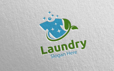 Eco Laundry Dry Cleaners 37 Logo Template