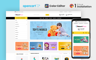 Reszponzív Smart Toy Store OpenCart sablon 112011
