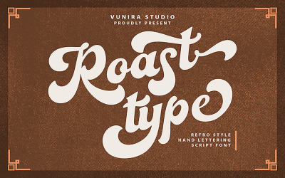 Roastypes | Retro Style Handlettering Cursive Font