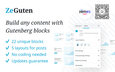 ZeGuten Gutenberg插件将构建一个具有竞争力的网站