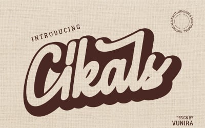 Cikals | Kursivt teckensnitt