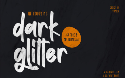 Dunkler Glitzer | Handschriftliche und ausgefallene Schrift