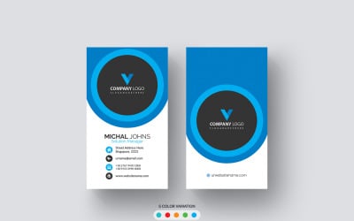 Vertical Business Cards - Corporate Identity Template