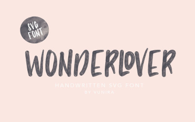 Wonderlover | Kézzel írt Svg betűtípus
