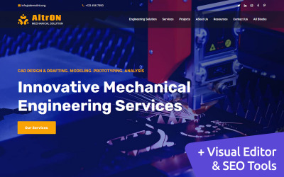 AltrON - Engineering MotoCMS Landing Page Vorlage