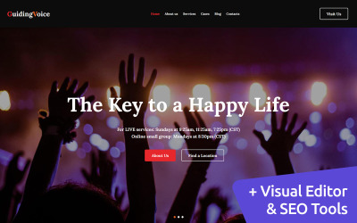 Responsive Guiding Voice - Life Coach Moto CMS 3 Template #112242