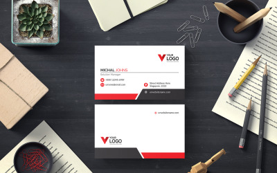 Tarjetas de visita - Plantilla de identidad corporativa