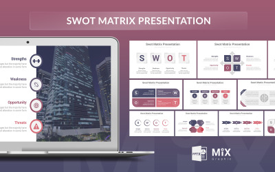 Swot Matrix Presentation PowerPoint template