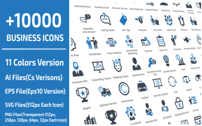 10000 biznesowy profesjonalny zestaw ikon