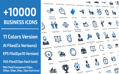 10000 Conjunto de ícones de negócios