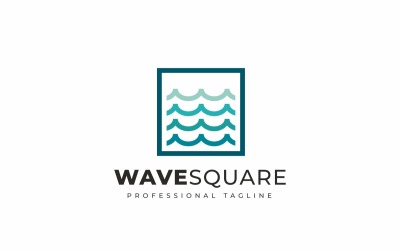 Wave Square Logo Template