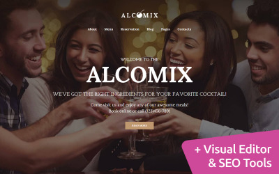 Alcomix - Plantilla de Cocktail Bar Moto CMS 3