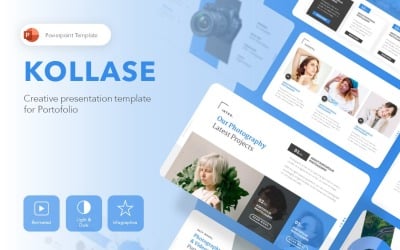 Kollase Portfolio bemutató PowerPoint sablon