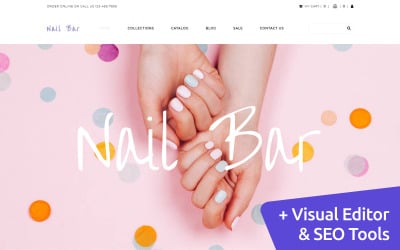 Nail Bar - Plantilla MotoCMS para comercio electrónico de tienda de cosméticos