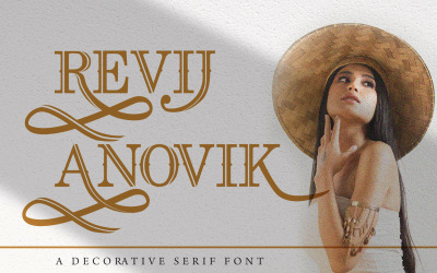 Revij Anovik - Decorative Serif Font