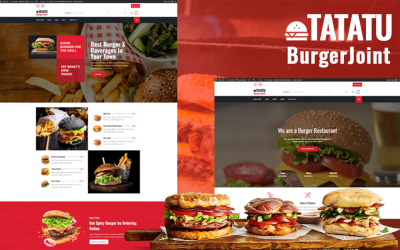"Tatatu - Burger Joint" - адаптивний WordPress шаблон №112682
