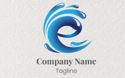 Modelo de logotipo 3D letter E Energy