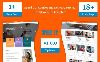加速|快递和送货服务HTML5网站模板