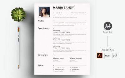 Maria Sandy - CV &amp;amp; Resume Template