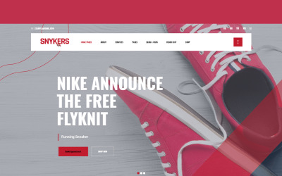 "Snykers Sports Shop" - адаптивний WordPress шаблон №112790
