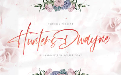 Hunthers Dwayne - Handskrivet typsnitt