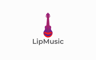 Modello di logo di musica labbra
