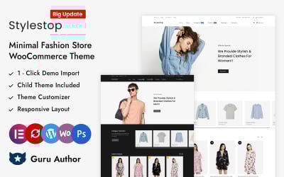 Stylestop - Tema adaptable Elementor WooCommerce para tienda de moda minimalista