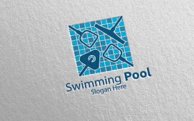 Simbassängtjänster 19 Logotypmall