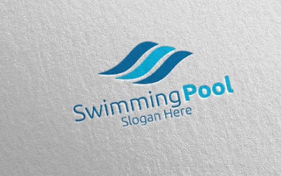 Simbassängtjänster 6 Logotypmall