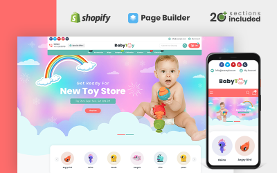 Tema Shopify da loja de brinquedos e acessórios para bebês